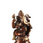 Pure Brass Lord Ganesha | 5" x 3.5" x 2.5" | 1 kg | Copper Tone Finish | Portable Sacred Art | Perfect Gift | Jaipurio